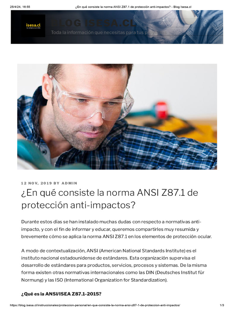  en qu consiste la norma ansi z87 1 de protecci n anti impactos blog