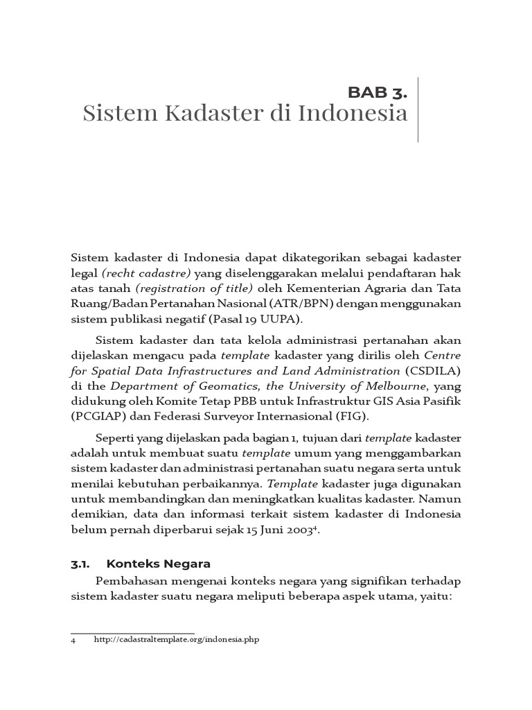 Sistem Kadaster Indonesia: Tantangan dan Sejarah | PDF | Sains & Matematika