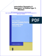 Textbook Noncommutative Geometry A Functorial Approach 1St Edition Igor V Nikolaev Ebook All Chapter PDF