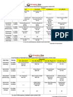 Final Exam Schedule of Odd Mid Sem (Iii, V, Vii and Ix Sem October 2022