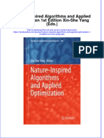 Textbook Nature Inspired Algorithms and Applied Optimization 1St Edition Xin She Yang Eds Ebook All Chapter PDF