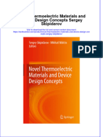 PDF Novel Thermoelectric Materials and Device Design Concepts Sergey Skipidarov Ebook Full Chapter