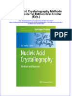 Textbook Nucleic Acid Crystallography Methods and Protocols 1St Edition Eric Ennifar Eds Ebook All Chapter PDF