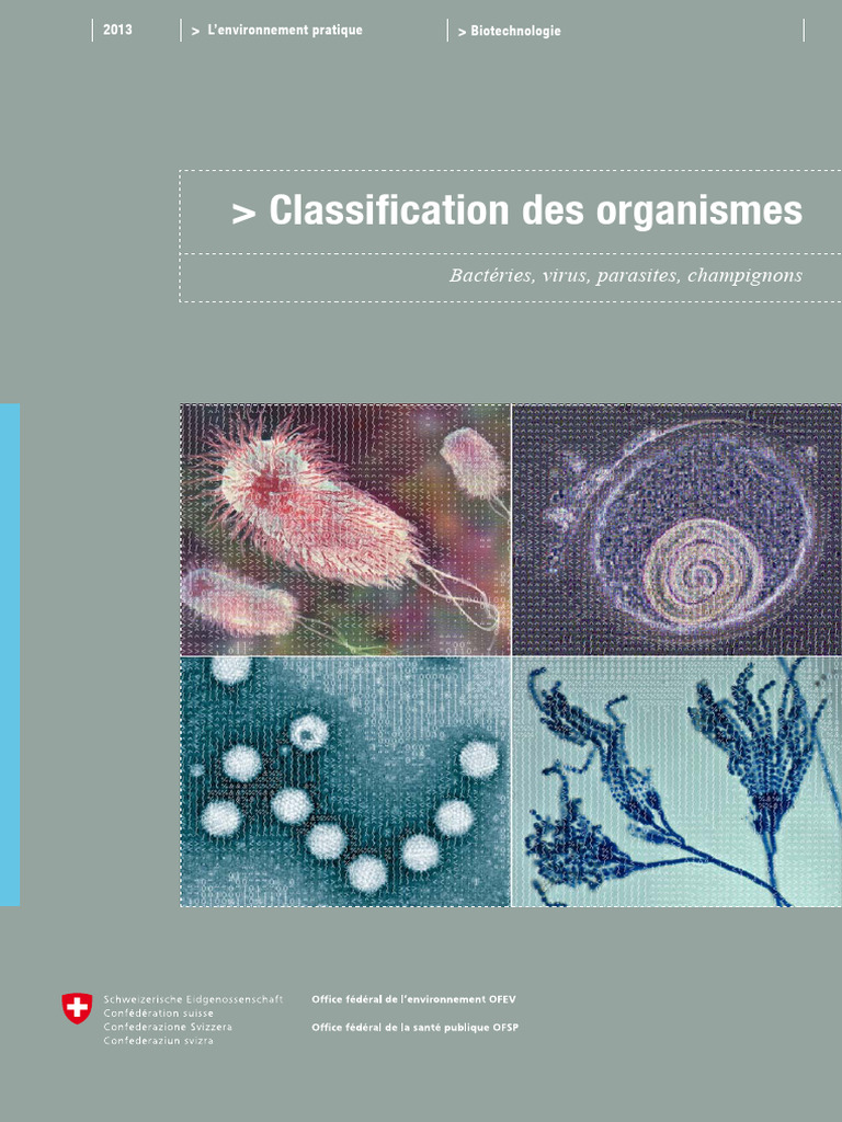 Classification des organismes en biotechnologie | PDF | Sciences de la ...