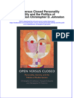 Download textbook Open Versus Closed Personality Identity And The Politics Of Redistribution Christopher D Johnston ebook all chapter pdf 