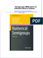 Download pdf Numerical Semigroups Imns 2018 1St Edition Valentina Barucci Editor ebook full chapter 