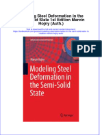 Download textbook Modeling Steel Deformation In The Semi Solid State 1St Edition Marcin Hojny Auth ebook all chapter pdf 