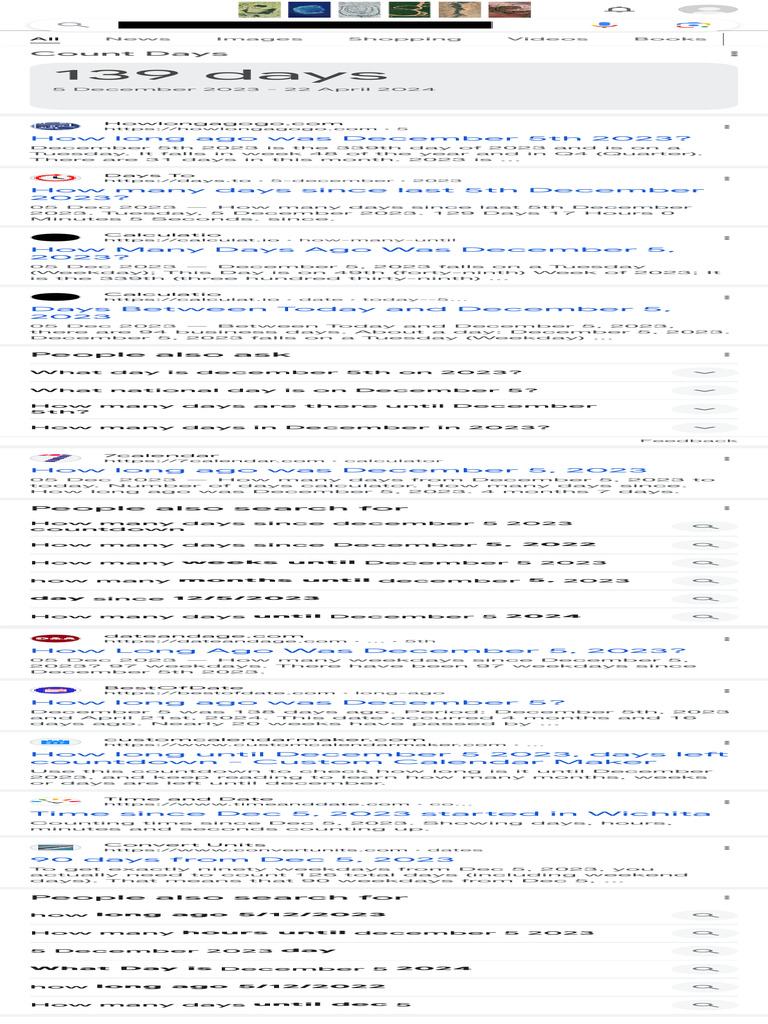 Days Since December 5, 2023 | PDF | Sports & Recreation | Home & Garden