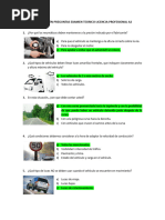 Examen Teórico INTRANT 2023 | PDF | Tráfico | Licencia de conducir