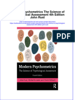 Full Chapter Modern Psychometrics The Science of Psychological Assessment 4Th Edition John Rust PDF
