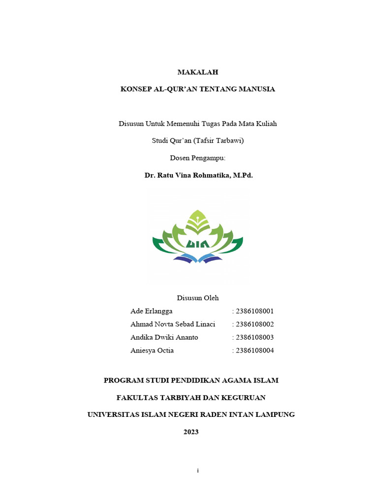 Konsep Al-Qur'an tentang Manusia | PDF