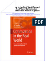Textbook Optimization in The Real World Toward Solving Real World Optimization Problems 1St Edition Katsuki Fujisawa Ebook All Chapter PDF