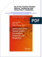Download textbook Optimization Of The Taxation System Preconditions Tendencies And Perspectives Irina V Gashenko ebook all chapter pdf 
