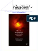 Download textbook Modernist Women Writers And Spirituality A Piercing Darkness 1St Edition Elizabeth Anderson ebook all chapter pdf 