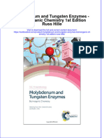 Download textbook Molybdenum And Tungsten Enzymes Bioinorganic Chemistry 1St Edition Russ Hille ebook all chapter pdf 