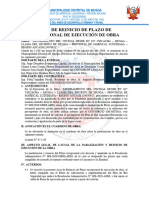 Acta de Reinicio de Plazo de Excepcional