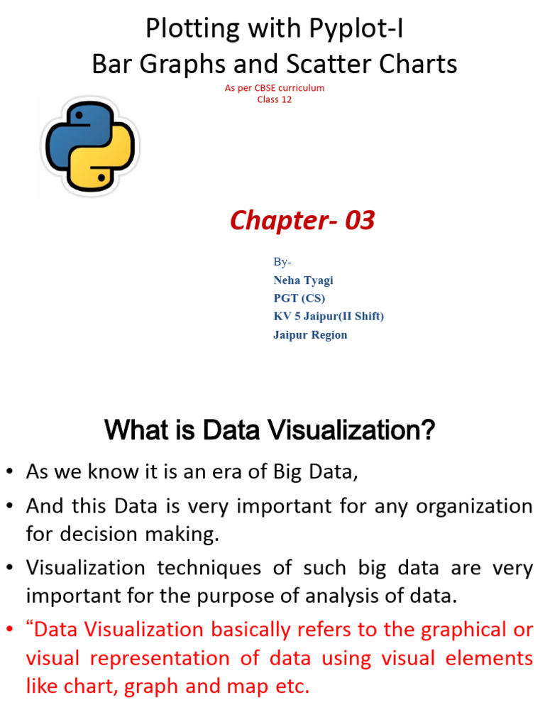 Chapter 3 Plotting With Pyplot I Bar Graphs and Scatter Plots | PDF ...