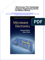 Ebffiledocnew - 558download Full Chapter Microwave Electronics The Cambridge RF and Microwave Engineering Series 1St Edition Ghione PDF