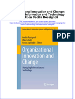Download textbook Organizational Innovation And Change Managing Information And Technology 1St Edition Cecilia Rossignoli ebook all chapter pdf 
