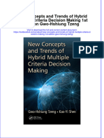 Textbook New Concepts and Trends of Hybrid Multiple Criteria Decision Making 1St Edition Gwo Hshiung Tzeng Ebook All Chapter PDF