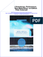 Textbook New Media Dramaturgy Performance Media and New Materialism 1St Edition Peter Eckersall Ebook All Chapter PDF