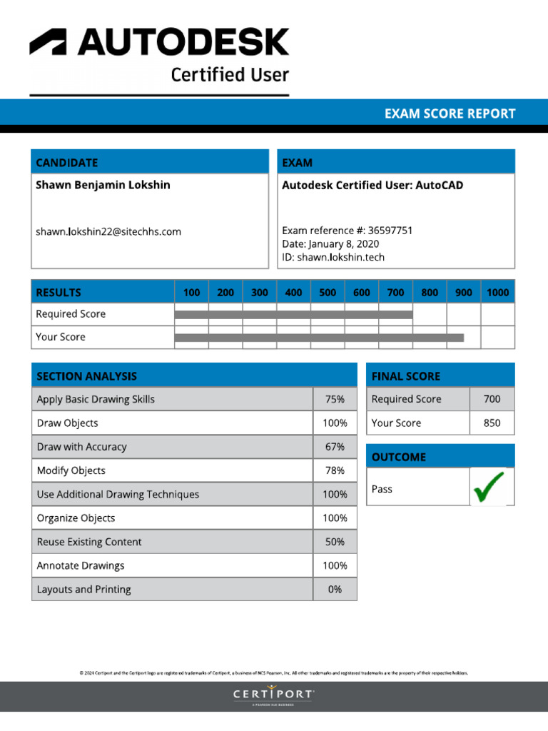 Autocad certification pdf
