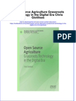 PDF Open Source Agriculture Grassroots Technology in The Digital Era Chris Giotitsas Ebook Full Chapter