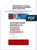 Textbook Oxford Desk Reference Clinical Genetics and Genomics 2Nd Edition Helen Valerie Firth Ebook All Chapter PDF