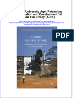 Download textbook Nigerias University Age Reframing Decolonisation And Development 1St Edition Tim Livsey Auth ebook all chapter pdf 