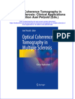 Textbook Optical Coherence Tomography in Multiple Sclerosis Clinical Applications 1St Edition Axel Petzold Eds Ebook All Chapter PDF
