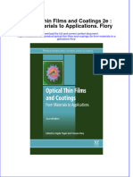 Textbook Optical Thin Films and Coatings 2E From Materials To Applications Flory Ebook All Chapter PDF