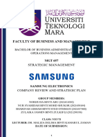 Mgt657_Samsung Electronics_company Review and Strategic Plan