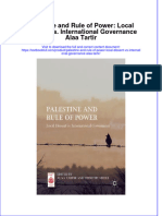 Textbook Palestine and Rule of Power Local Dissent Vs International Governance Alaa Tartir Ebook All Chapter PDF