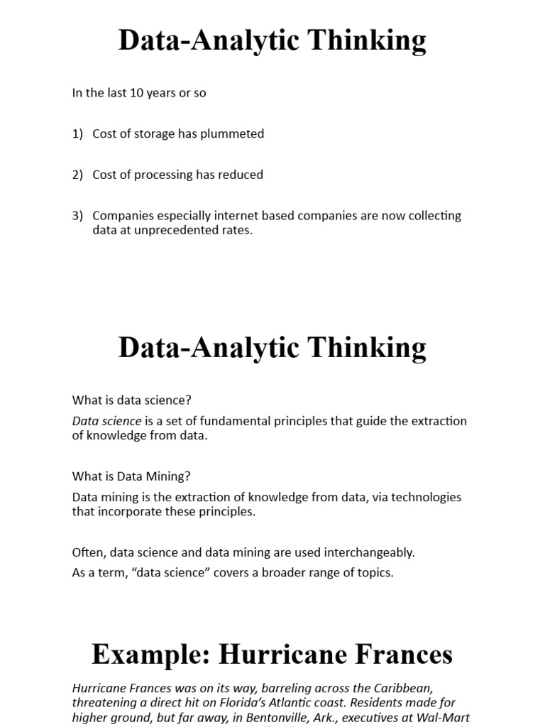 Understanding Data-Analytic Thinking | PDF | Big Data | Data Science