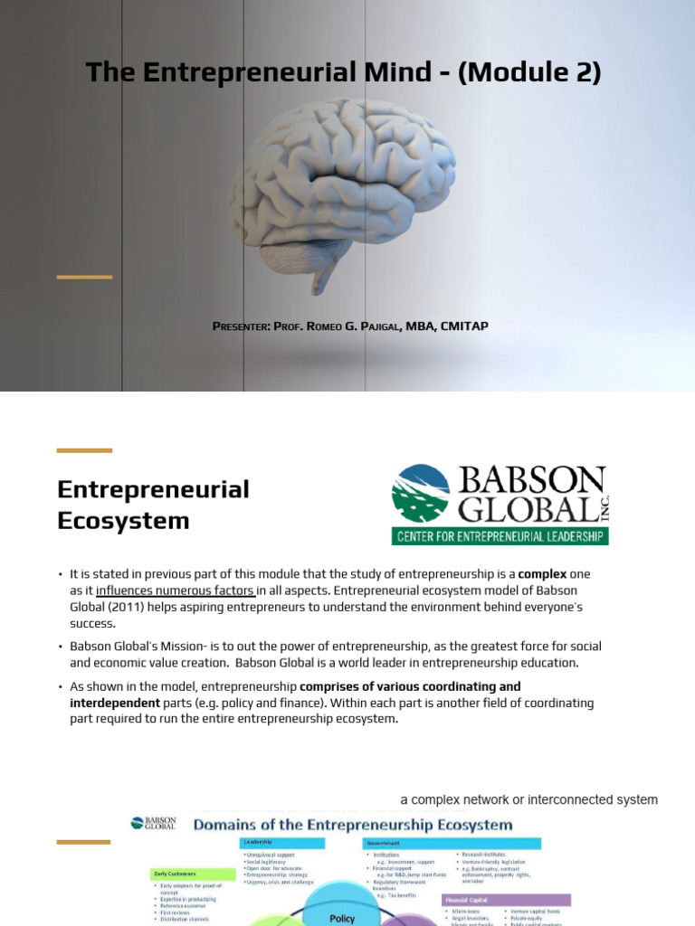 Entrepreneurial Mind Module2 Pdf Entrepreneurship Social Media