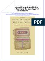 Textbook Muslims Beyond The Arab World The Odyssey of Ajami and The Muridiyya 1St Edition Ngom Ebook All Chapter PDF