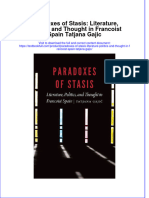 Textbook Paradoxes of Stasis Literature Politics and Thought in Francoist Spain Tatjana Gajic Ebook All Chapter PDF