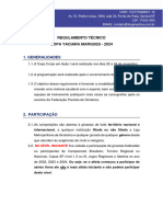 Regulamento Técnico COPA YACIARA MARQUES 2024