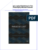 Textbook Paradox Lost Logical Solutions To Ten Puzzles of Philosophy Michael Huemer Ebook All Chapter PDF