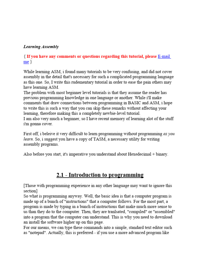 Assembly languages | PDF | Byte | Bit