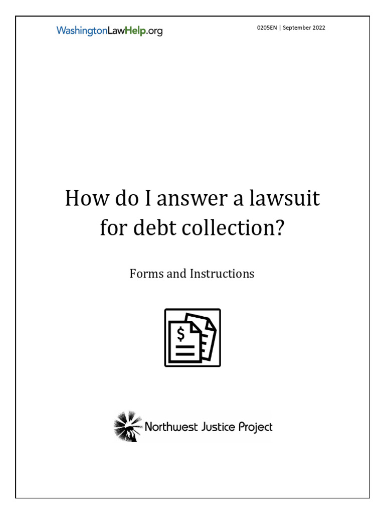 0205en Answer Lawsuit Debt Collection | PDF | Lawsuit | Complaint