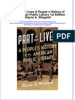Download textbook Part Of Our Lives A People S History Of The American Public Library 1St Edition Wayne A Wiegand ebook all chapter pdf 