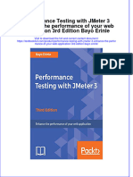 Textbook Performance Testing With Jmeter 3 Enhance The Performance of Your Web Application 3Rd Edition Bayo Erinle Ebook All Chapter PDF