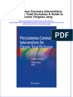 Download textbook Percutaneous Coronary Interventions For Chronic Total Occlusion A Guide To Success Yangsoo Jang ebook all chapter pdf 