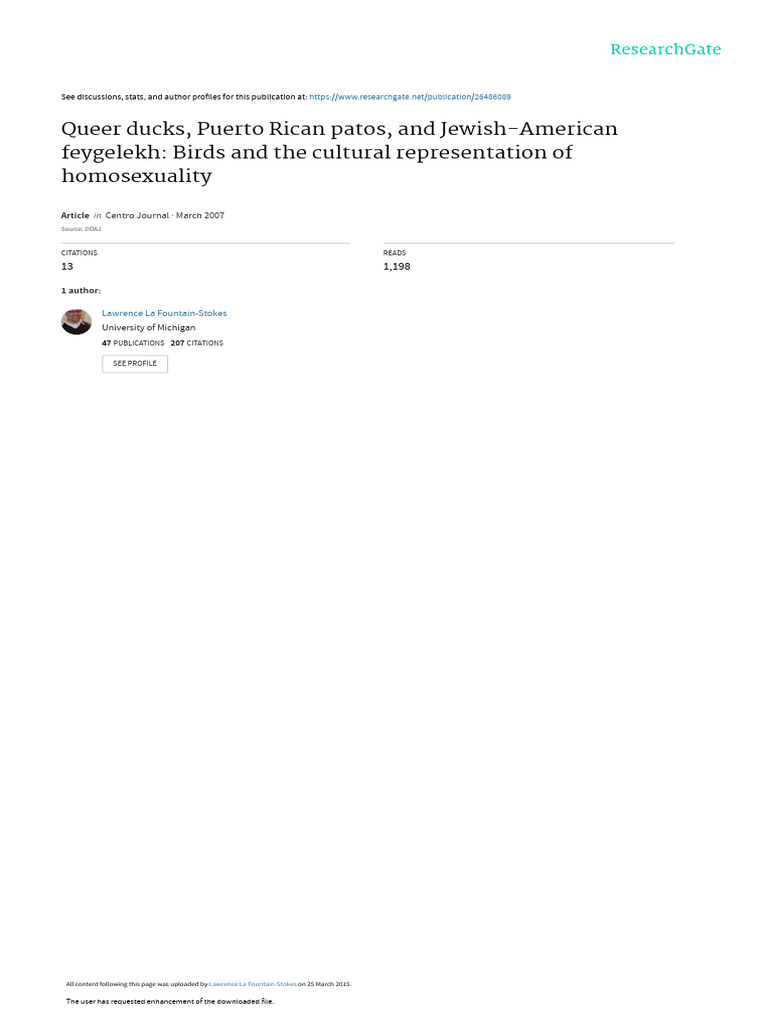 LaFountain - Queer Ducks | PDF | Social Science