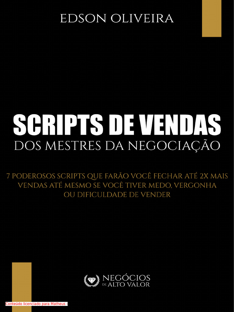 Scripts e Estratégias para Vendas Eficazes | PDF | Marketing | Dinheiro