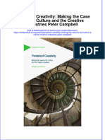 Download textbook Persistent Creativity Making The Case For Art Culture And The Creative Industries Peter Campbell ebook all chapter pdf 