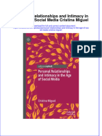 Textbook Personal Relationships and Intimacy in The Age of Social Media Cristina Miguel Ebook All Chapter PDF