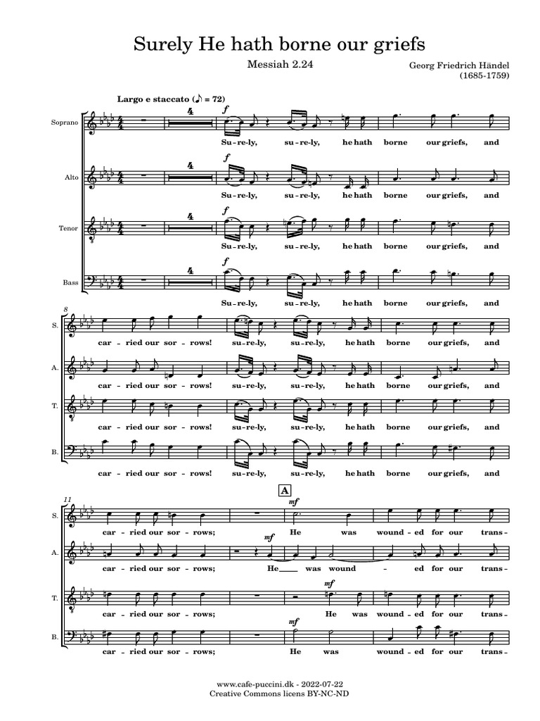 Messiah 2 24 surely he hath borne our griefs hndel pdf vocal