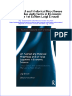 Textbook On Abstract and Historical Hypotheses and On Value Judgments in Economic Sciences 1St Edition Luigi Einaudi Ebook All Chapter PDF